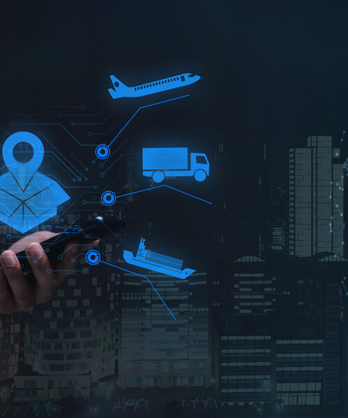 Distribuição e transporte da rede de logística global ui inovação de logística inteligente futuro do negócio